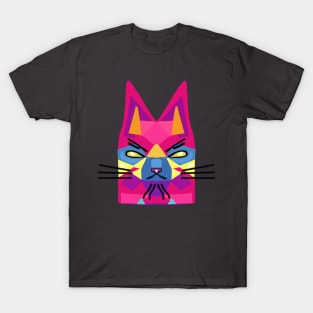 Geometric Villain Cat Pointy Ears T-Shirt